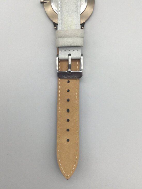 MVMT Boulevard Watch Women 38mm Silver Tone Crescent Marble Leather New Battery main image 14